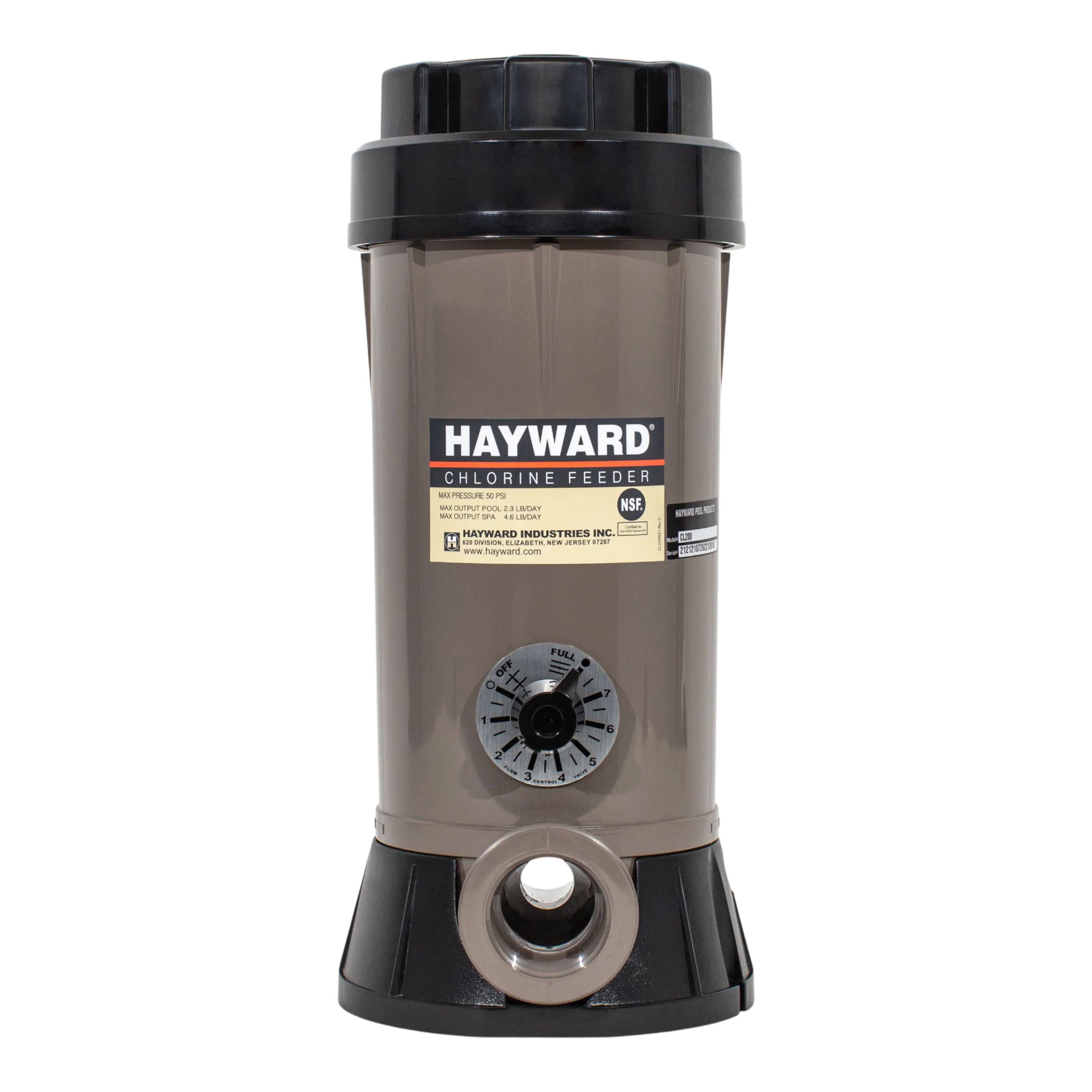 Hayward CL200 Automatischer Pool-Chemikalienzuführer - Für Chlor-Tabletten, Mit Einstellbarem Ventil & Montagefuß