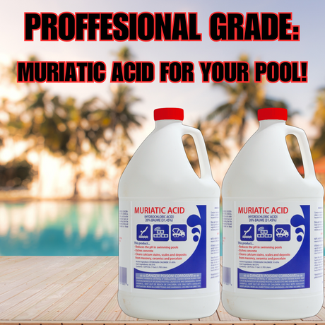 Buckmans Muriatic Acid 31% for Pool | Lowers pH | 2 Gallon