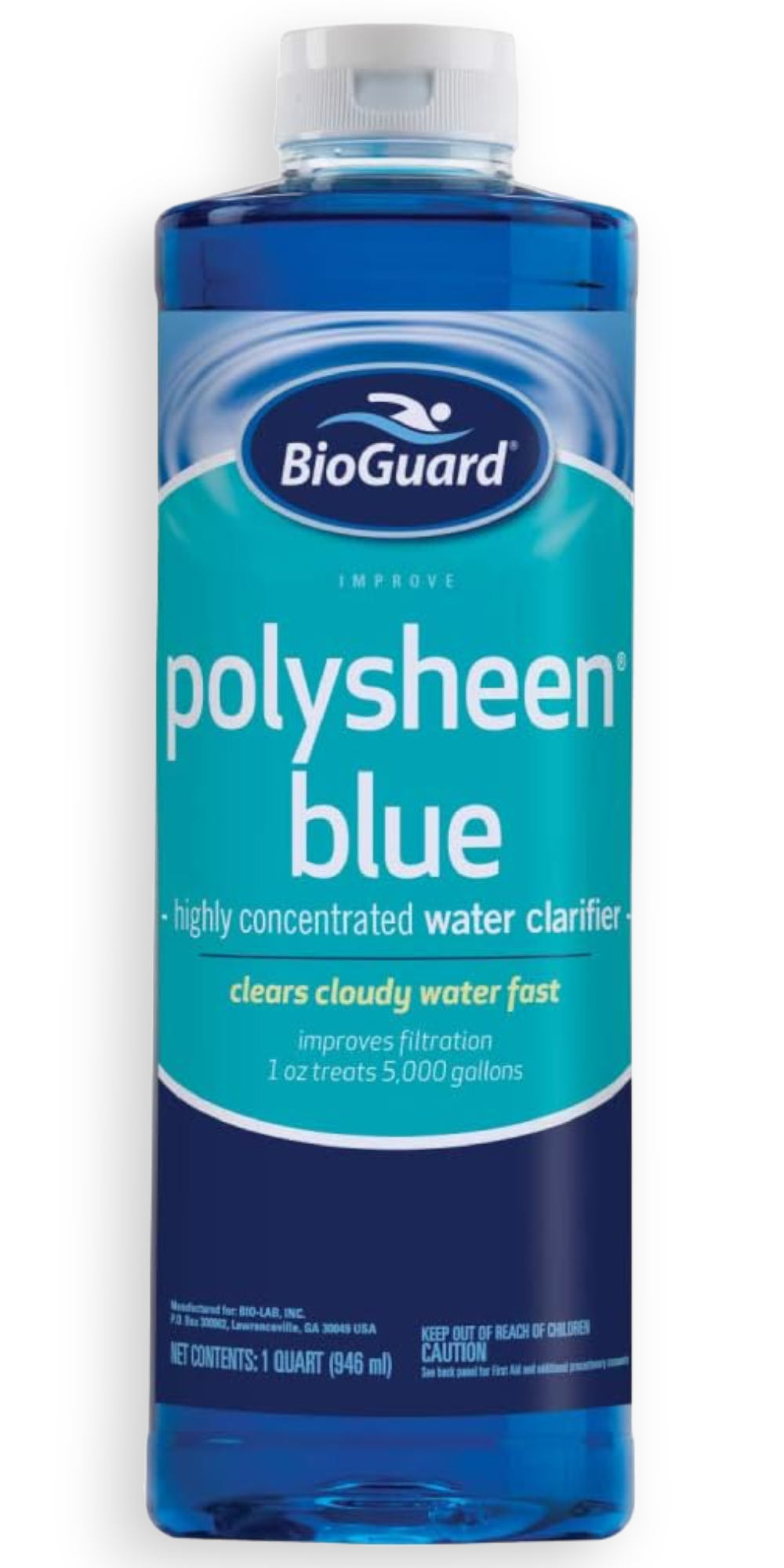 BioGuard Polysheen Blue Clarifier - 1 Quart Pool & Spa Clarifier