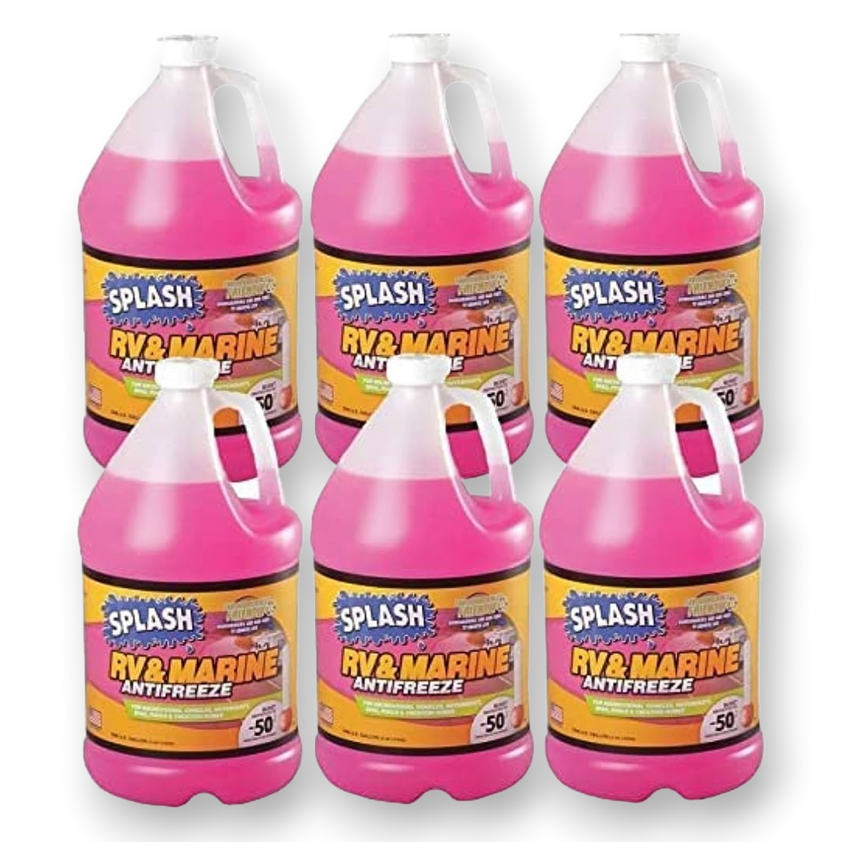 SPLASH RV & Marine Antifreeze 6Pack 6 Gallon EZ Pools