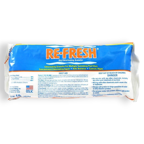 Refresh 1lb Shock Packets | 68% Cal Hypo Shock for Pools & Spas