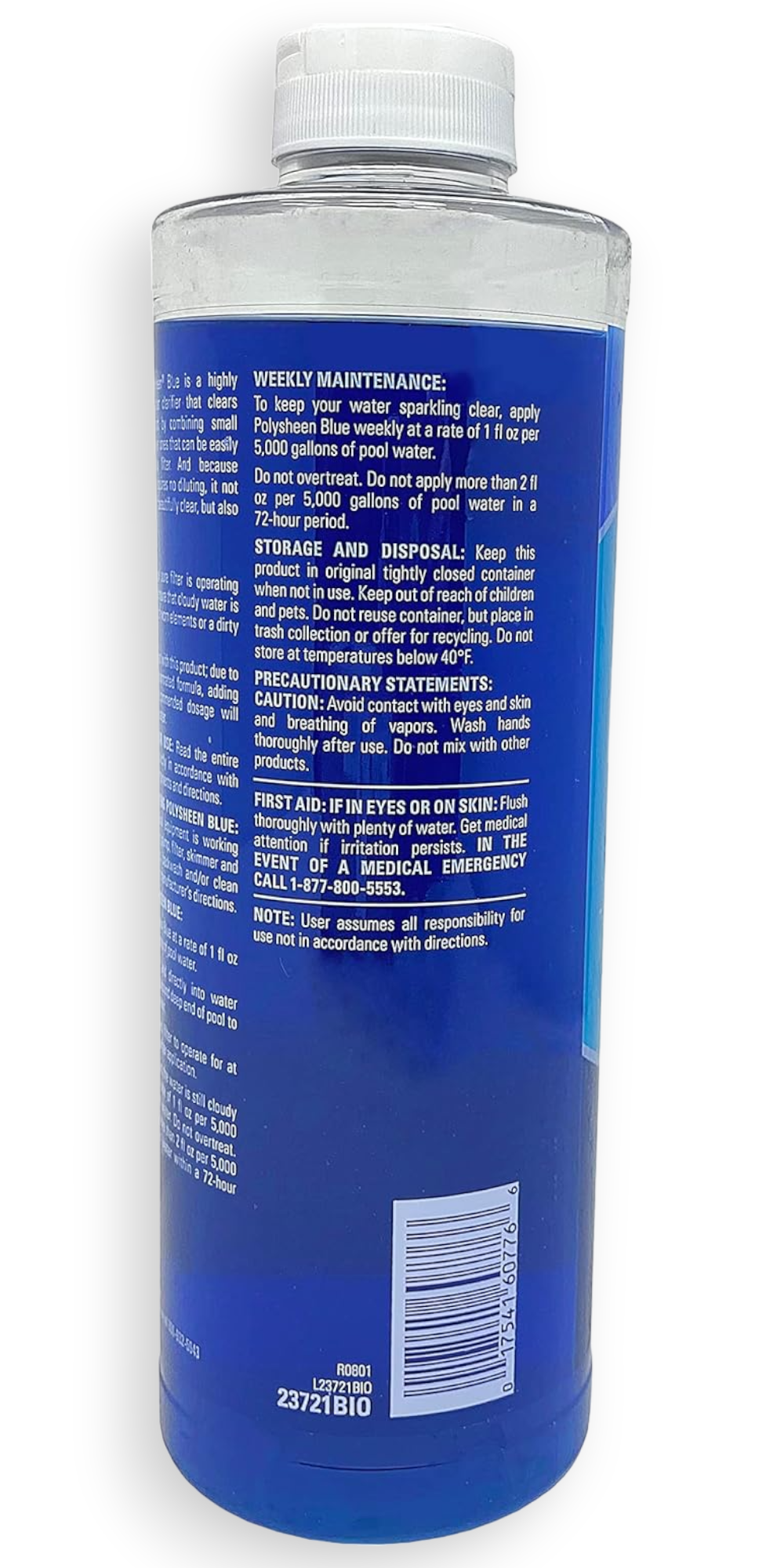 BioGuard Polysheen Blue Clarifier - 1 Quart Pool & Spa Clarifier
