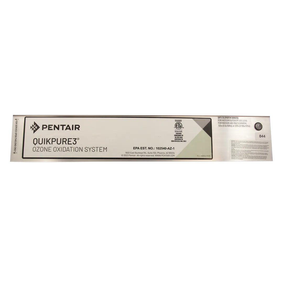 A&A Manufacturing QuikPure3 Ozone System - Label