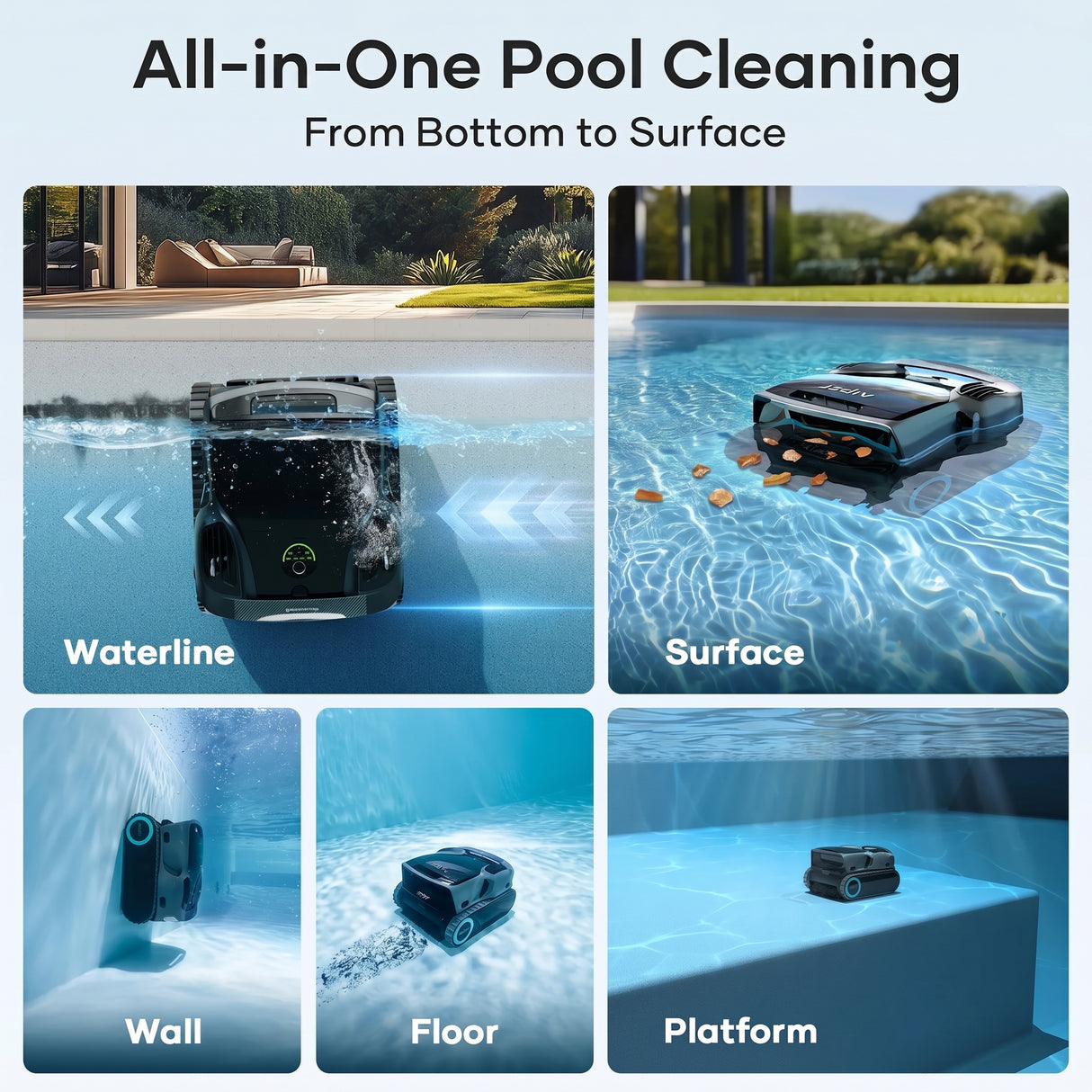 Aiper Scuba X1 Pro Max - Cleans Waterline, Surface, Walls, and More