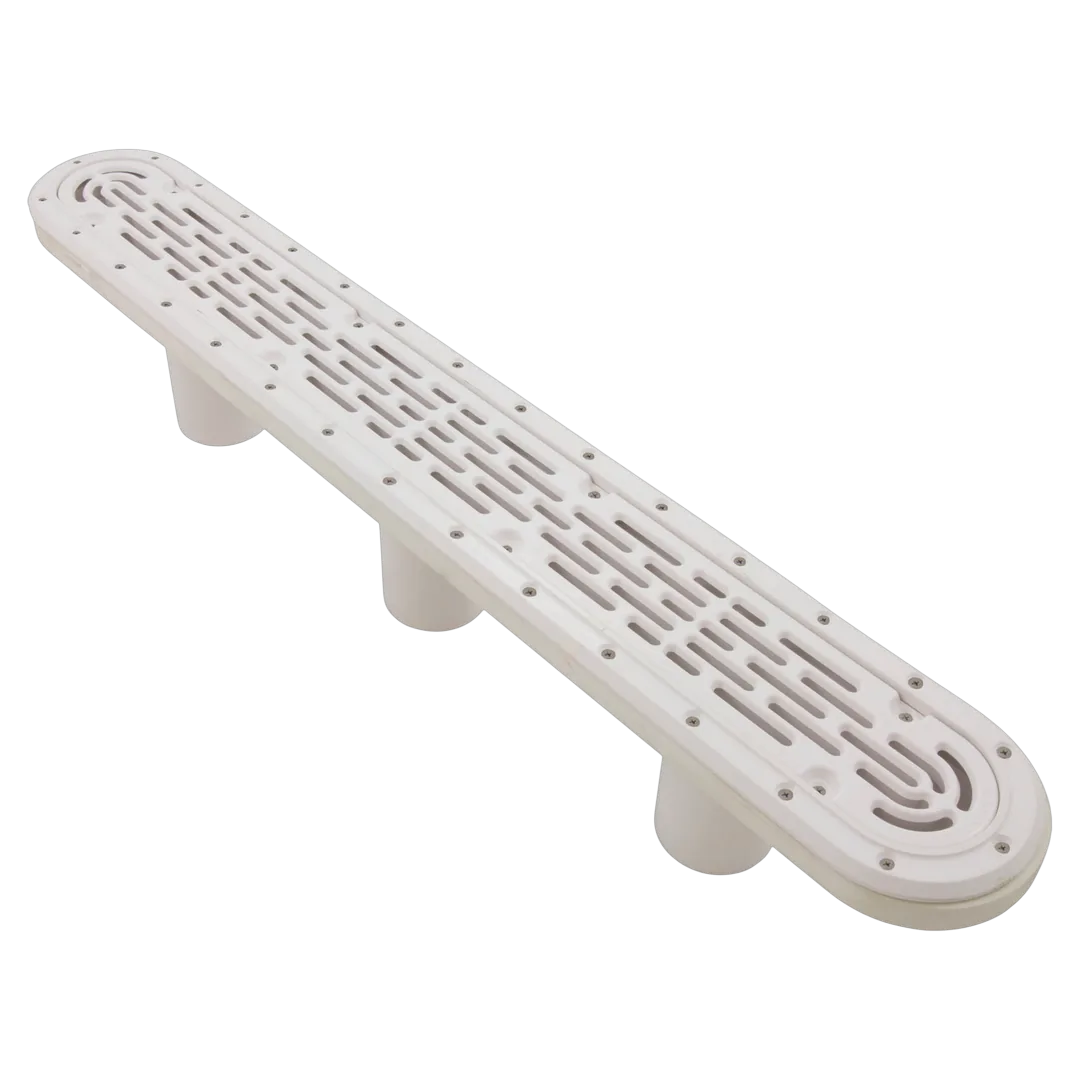 AquaStar 32CDFLV101 32 in Channel Drain Flat Grate with 3-Port Sump - Alt (3)