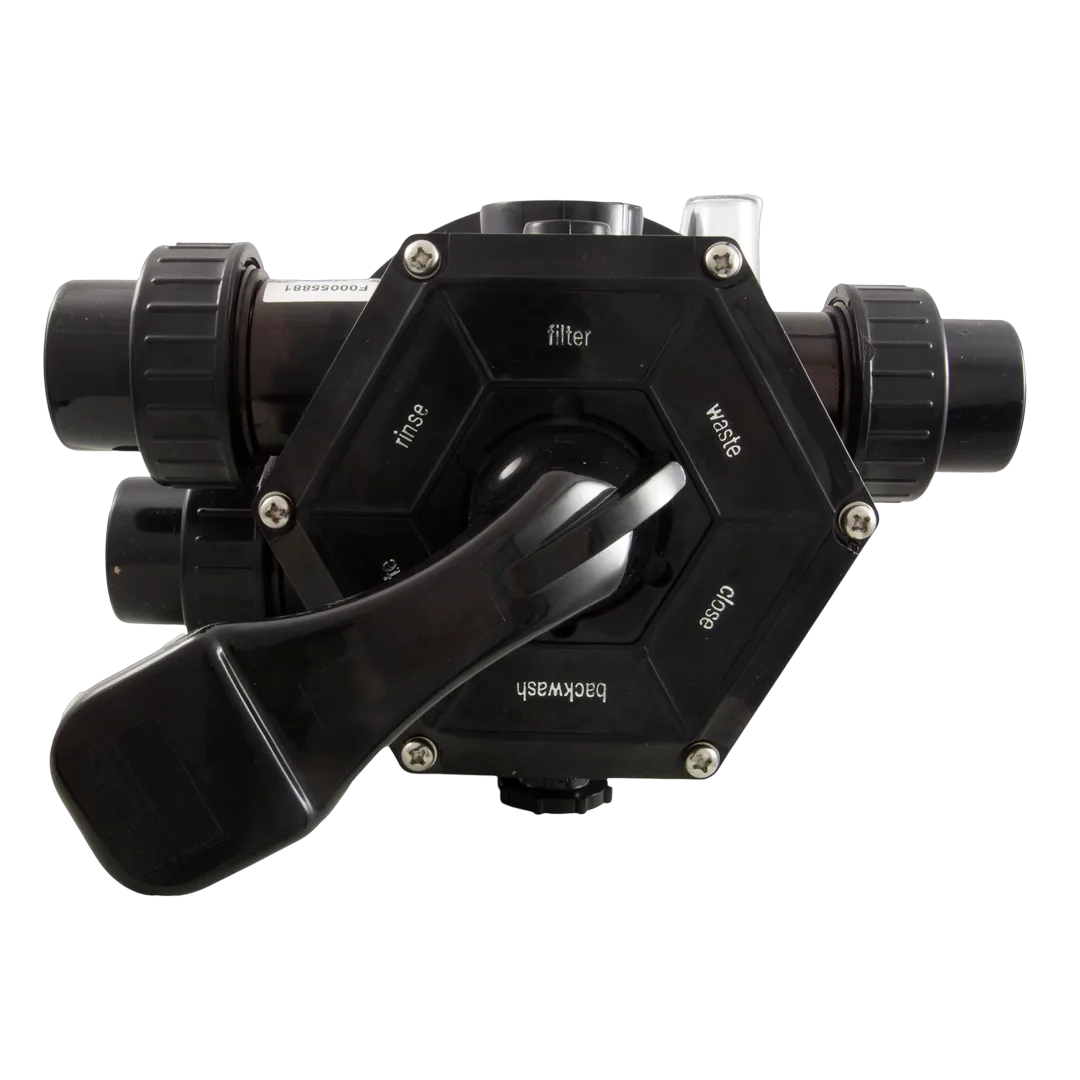 Waterco 2280445 Newport T-Series 1.5 in Top Mount Multiport Valve - Top