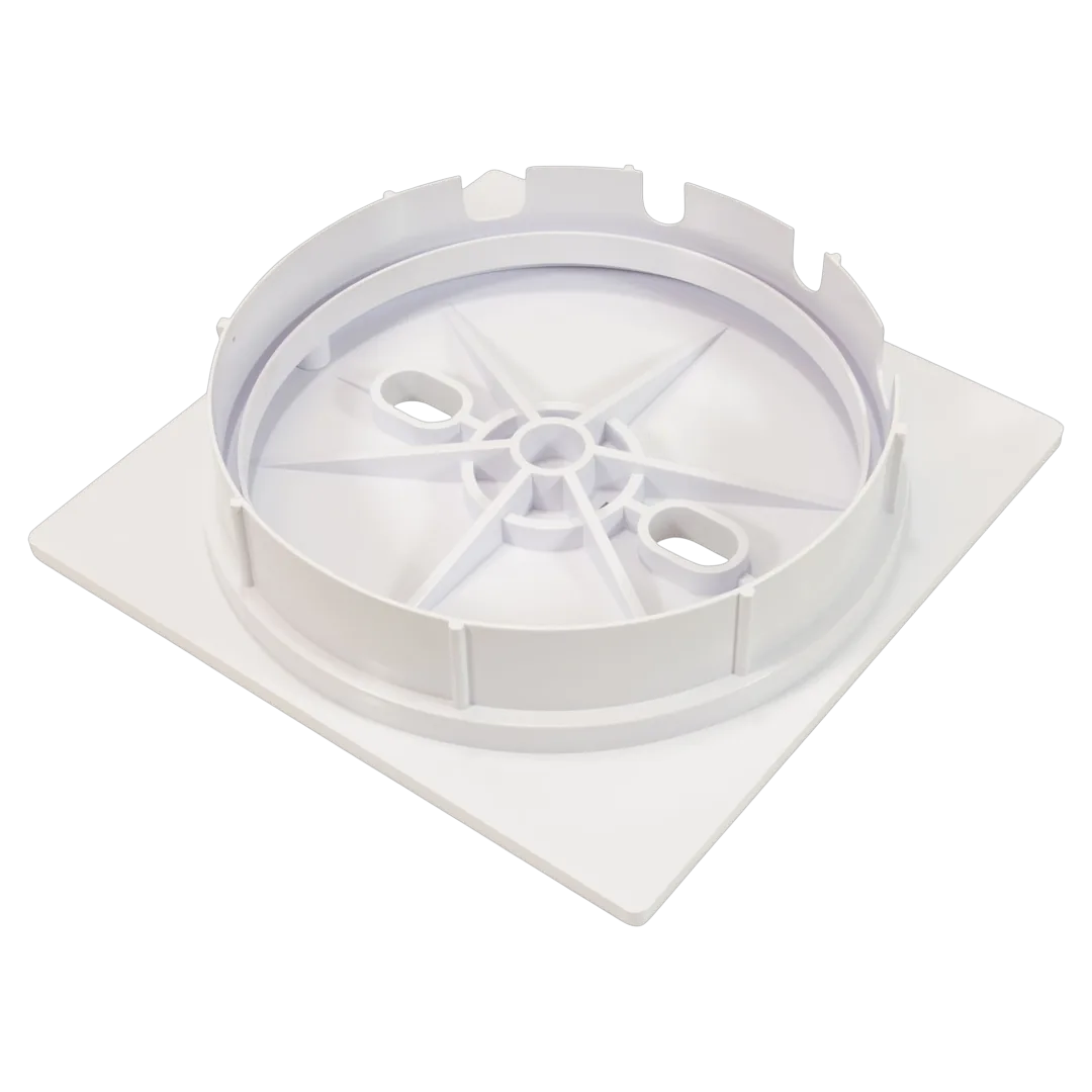 CMP 25538-900-000 Square Skimmer Cover & Collar, White - Reverse