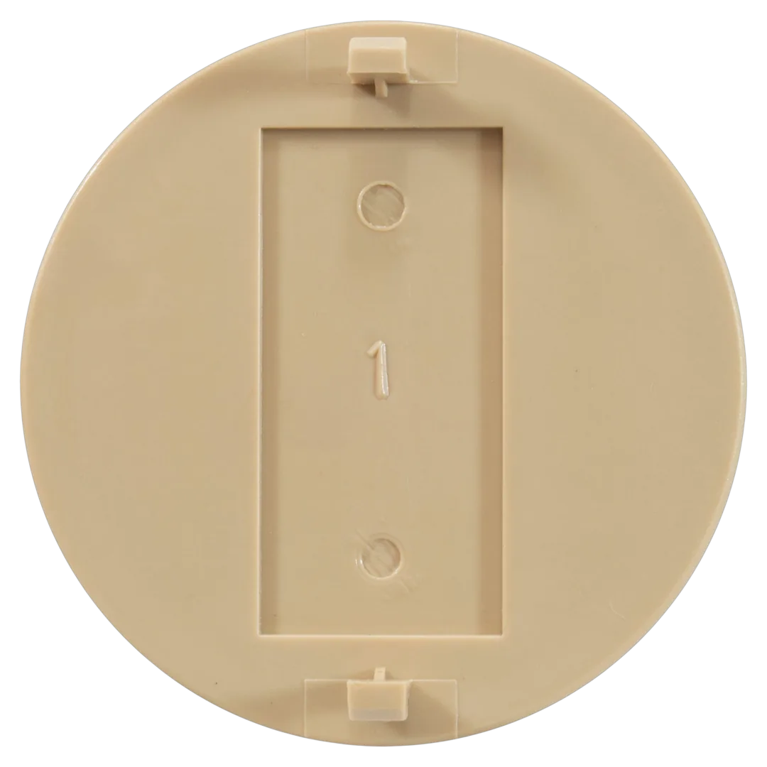CMP 25544-029-010 Blank Skimmer Lid Logo Insert - Tan - Bottom