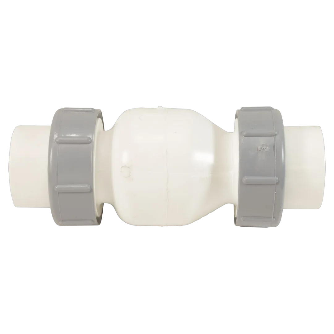 Flo Control 1700-15 True Union Spring Check Valve, 1-1/2 in Slip PVC - Side