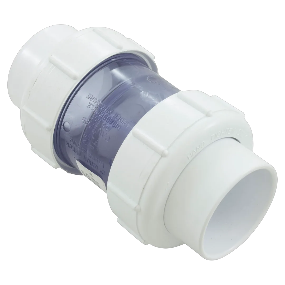 NDS 1795C20 Clear 2 in True Union Spring Check Valve - Reverse