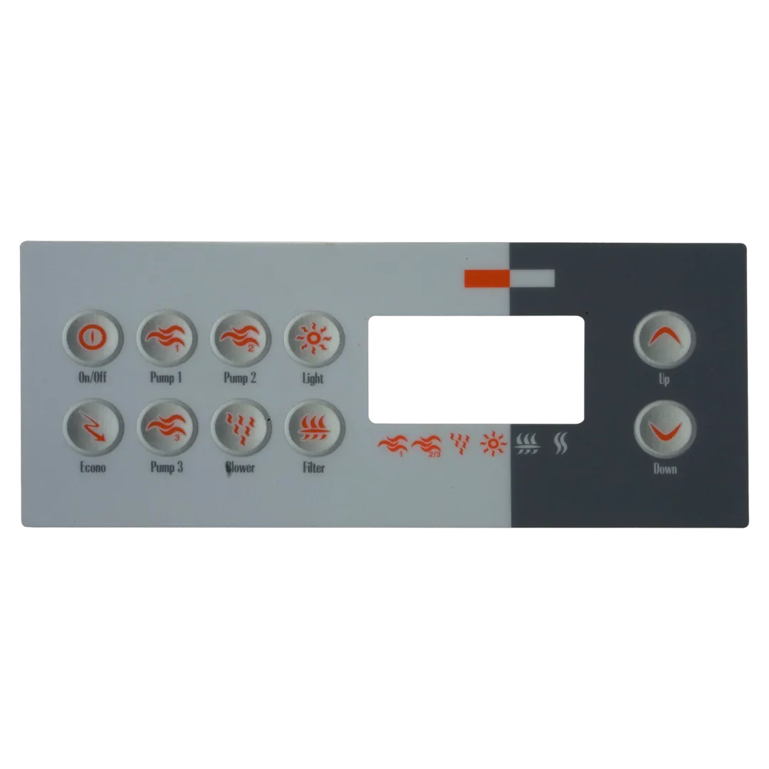 Gecko TSC-8 Control Panel Overlay - Label