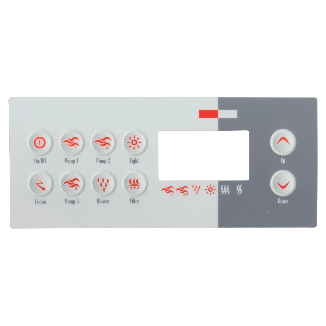 Gecko TSC-8 Control Panel Overlay 9916-100723