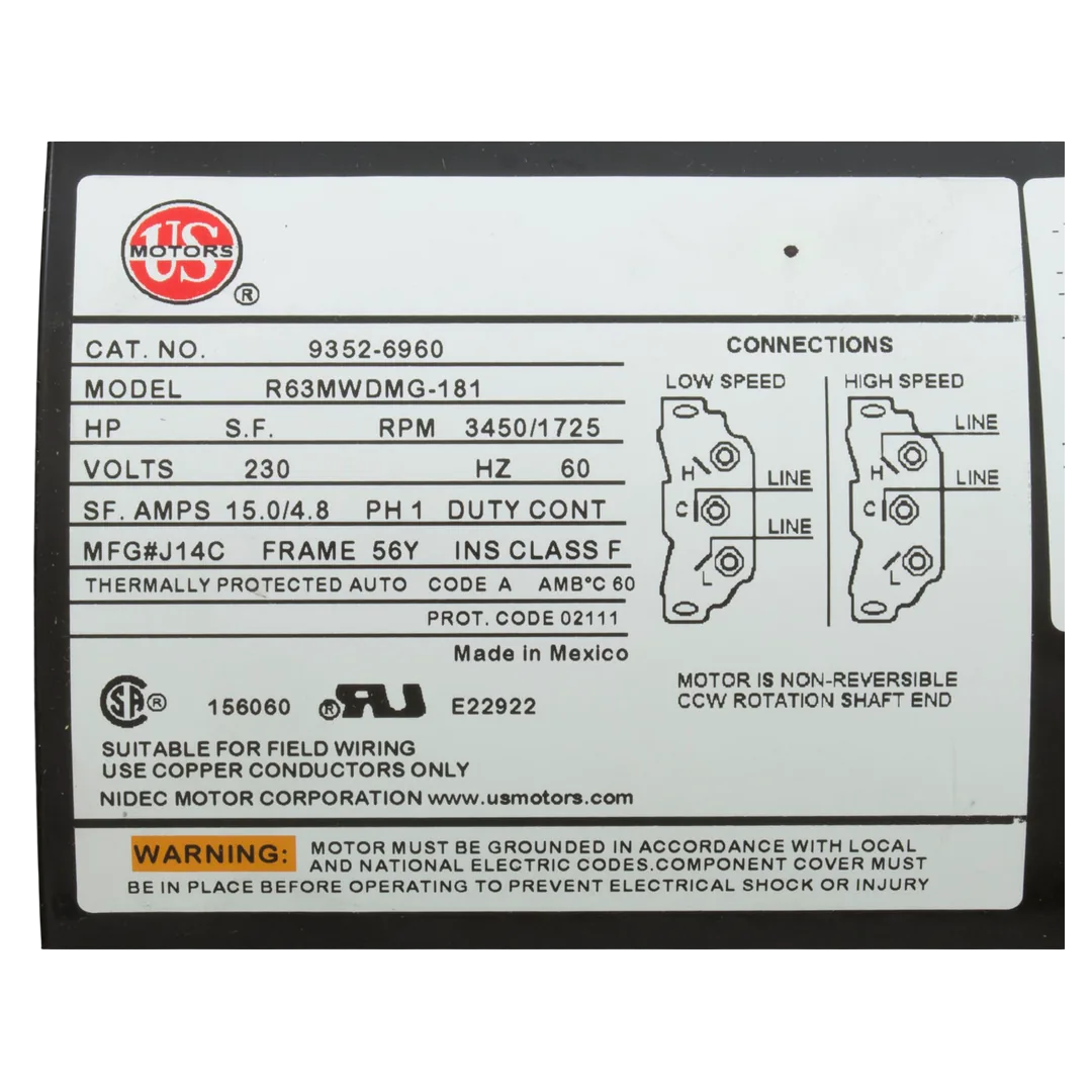 Gecko XP2E 5 HP Pump 05340011-5040 - Label