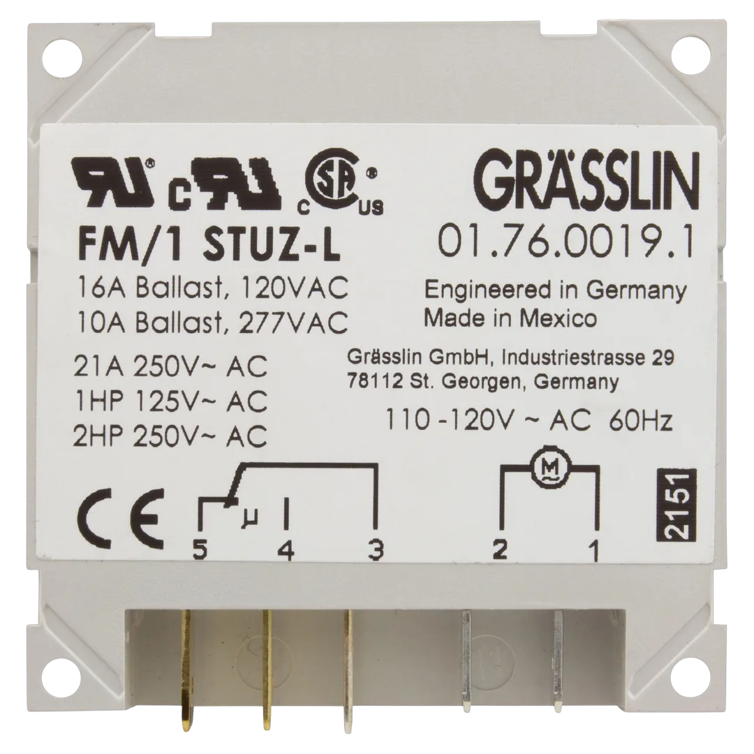 Grasslin FM1STUZH-120U 24-Hour Panel Mount Timer - Back