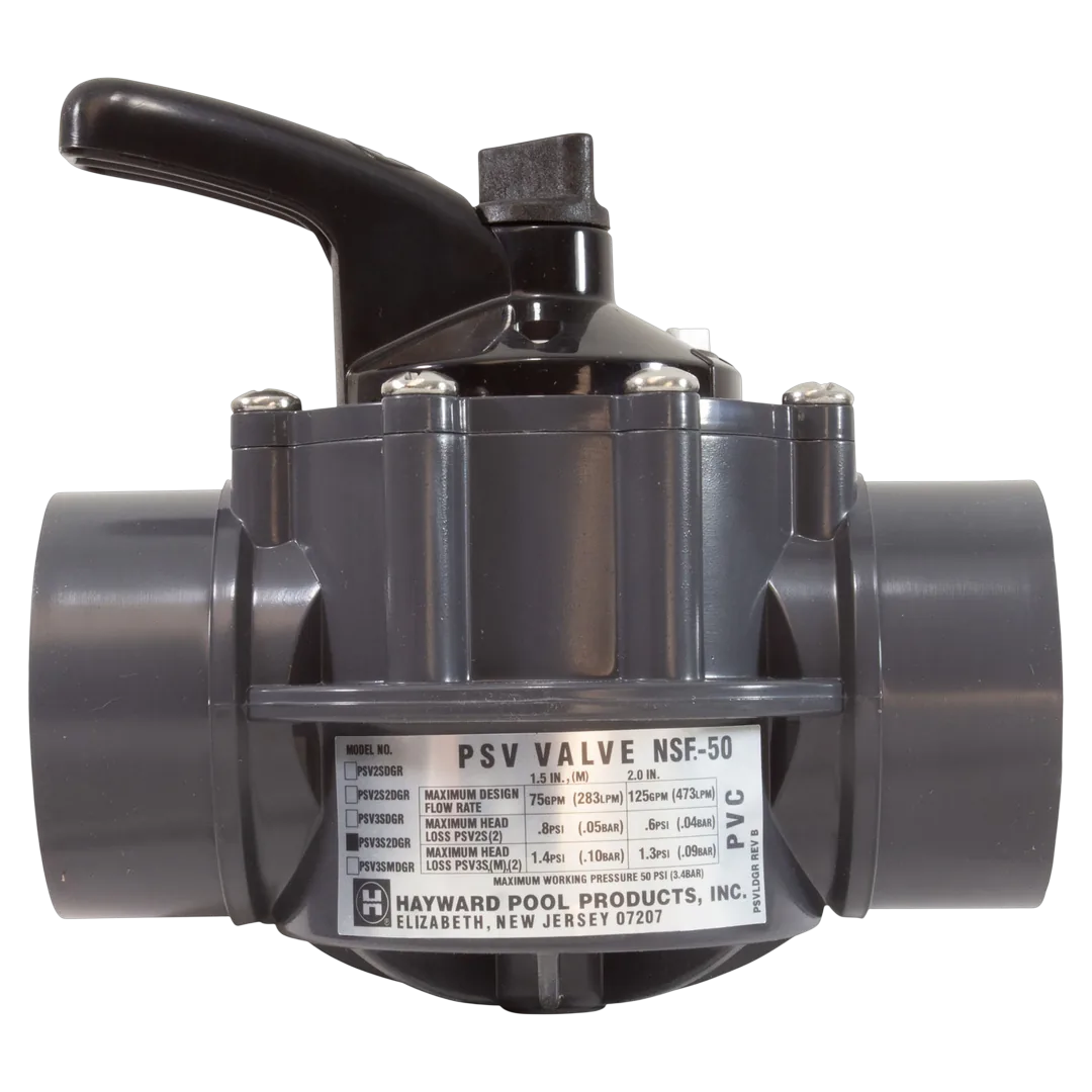 Hayward PSV3S2DGR 3-Port Diverter Valve - Back
