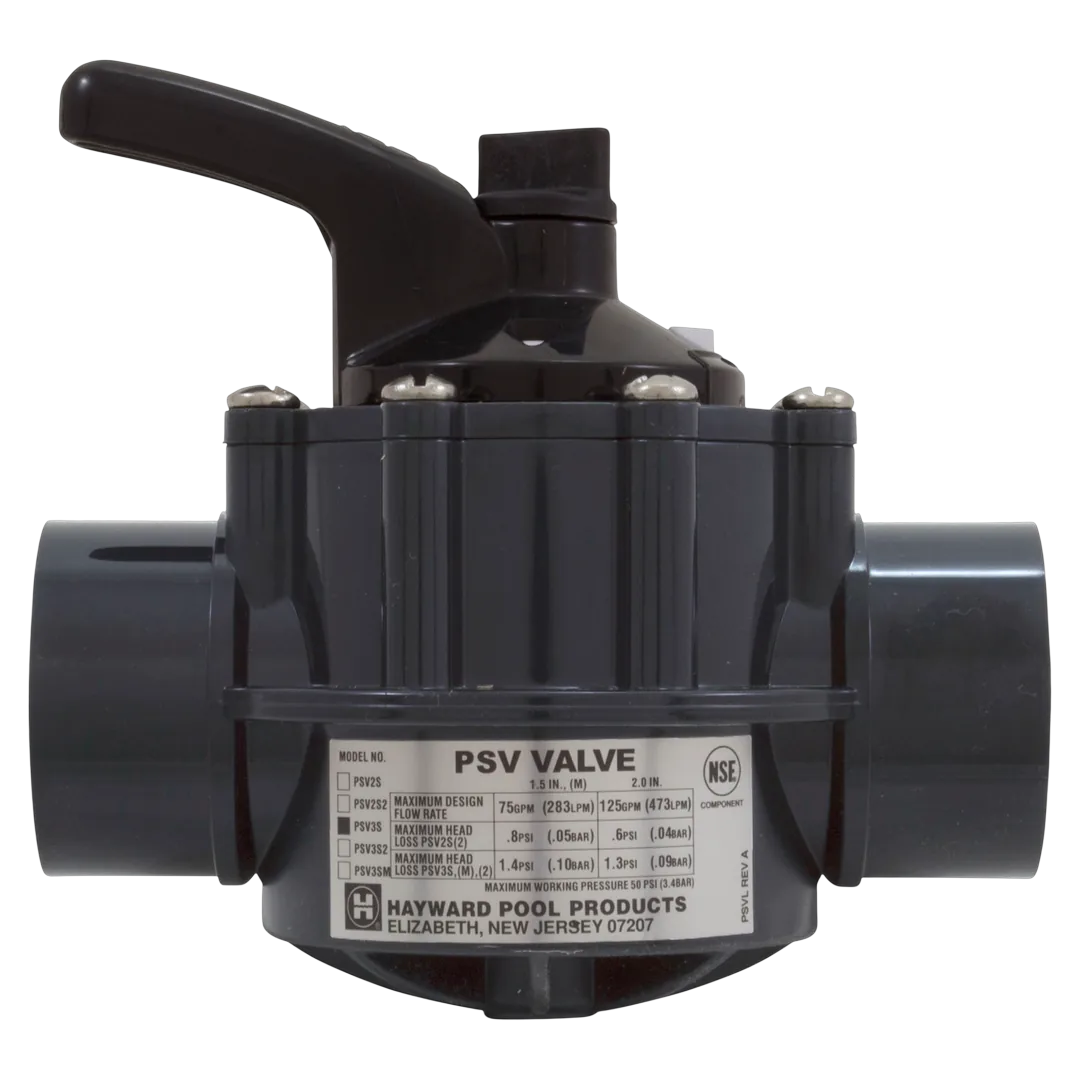 Hayward PSV3SDGR PVC 3-Way Diverter Valve - Back