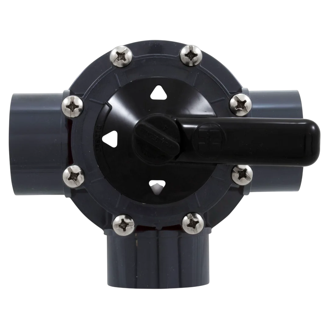 Hayward PSV3SDGR PVC 3-Way Diverter Valve - Top
