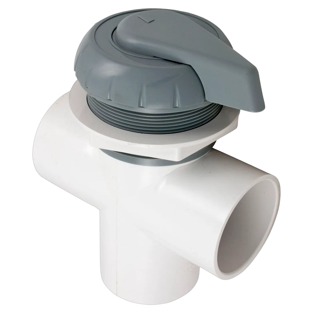Balboa HydroAir 3-Way Diverter Valve, Gray