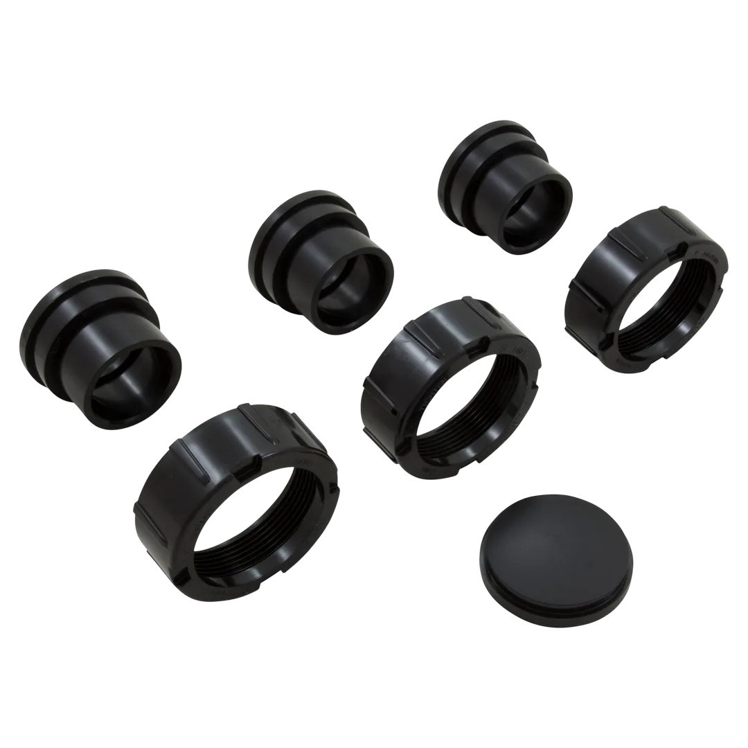 Jandy CS Filter Adapter Unions with Cap, 3-Pack (R0462600)