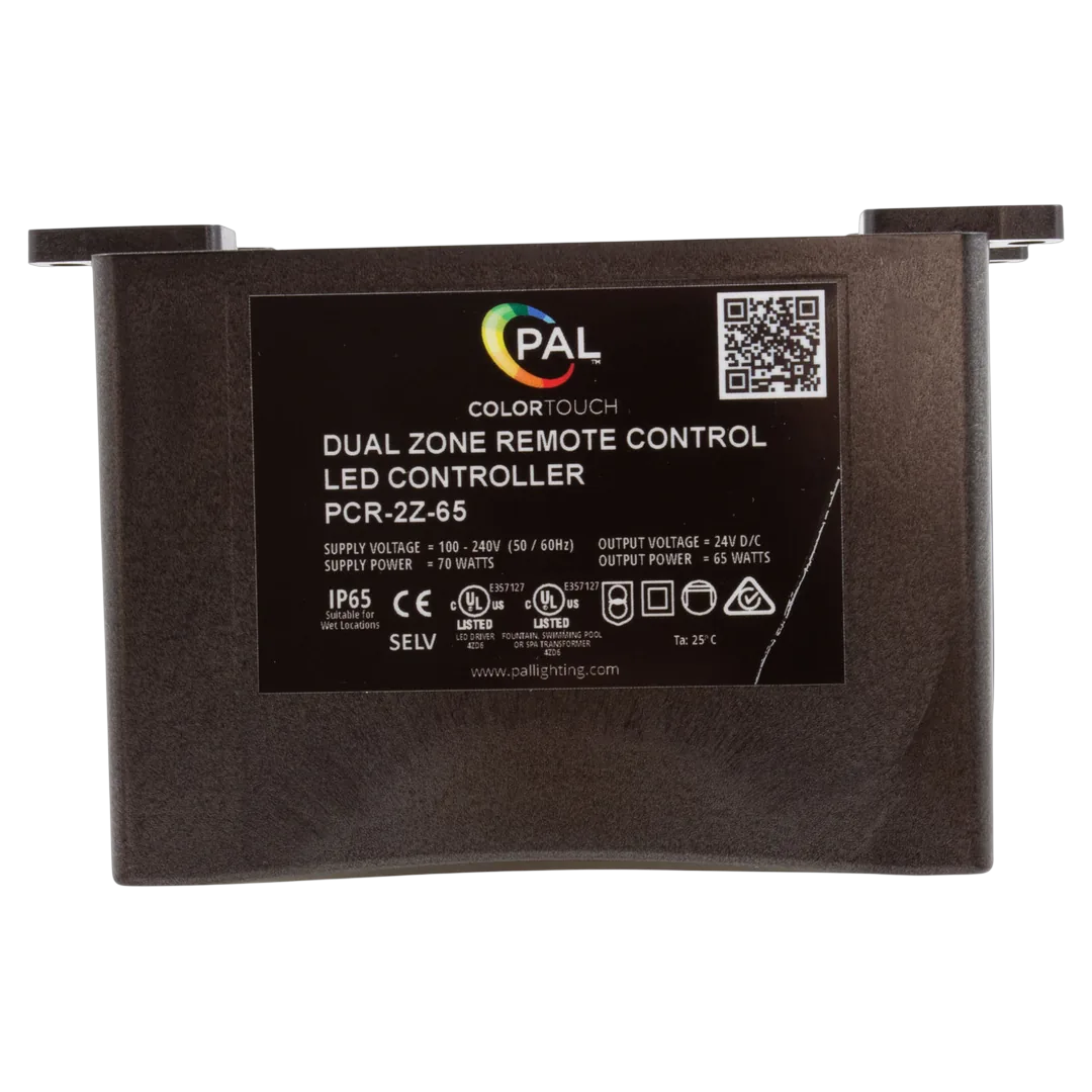 PAL Lighting 64-PCR-2Z-65 Multi-Color Remote Control Transformer - Label
