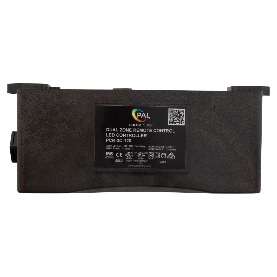 PAL Lighting Multi-Color Dual Zone Transformer 64-PCR-3D-120 - Label