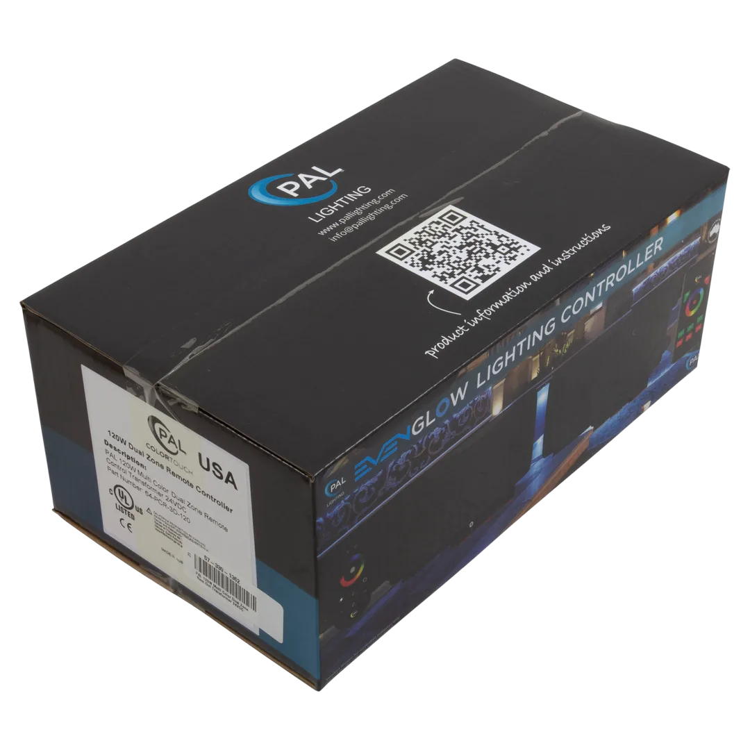 PAL Lighting Multi-Color Dual Zone Transformer 64-PCR-3D-120 - Package