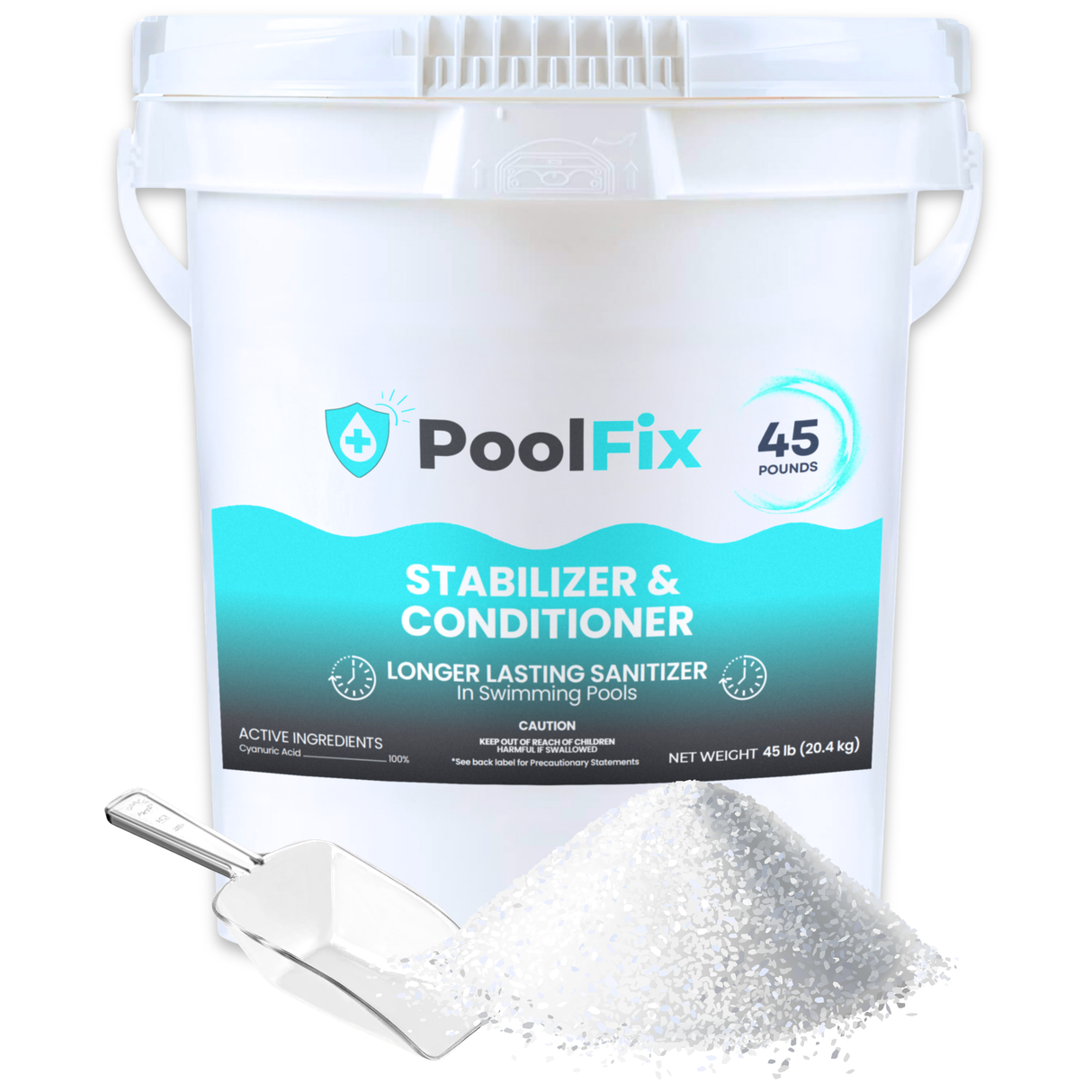 PoolFix Chlorine Stabilizer & Conditioner (Cyanuric Acid) – Protects Pool Chlorine