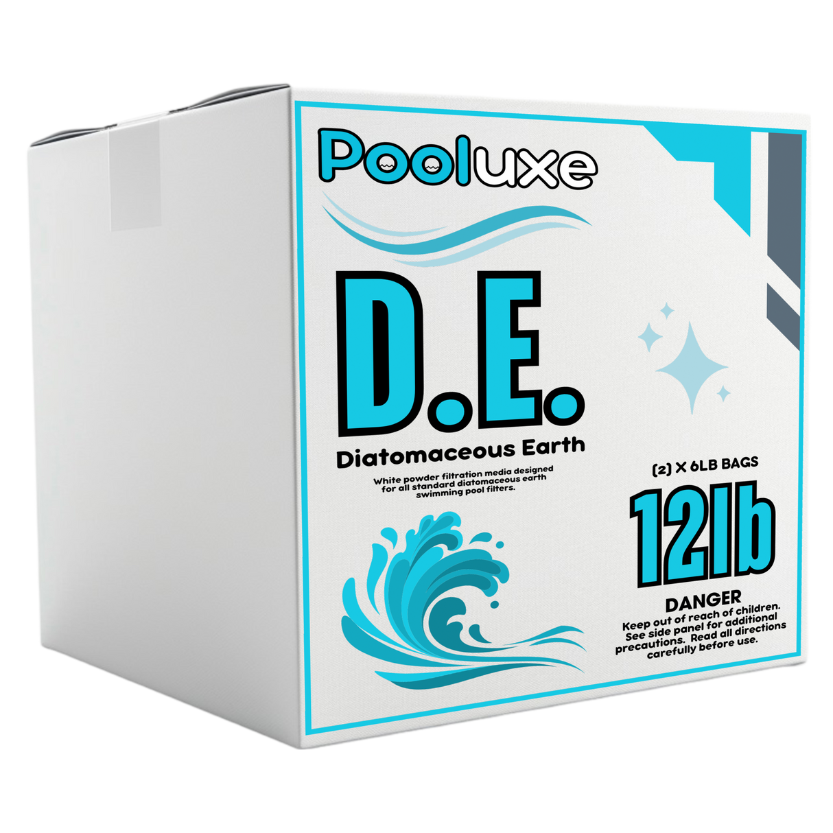 Pooluxe Premium Diatomaceous Earth Powder - 6LB Bags for Crystal Clear Swimming Pools