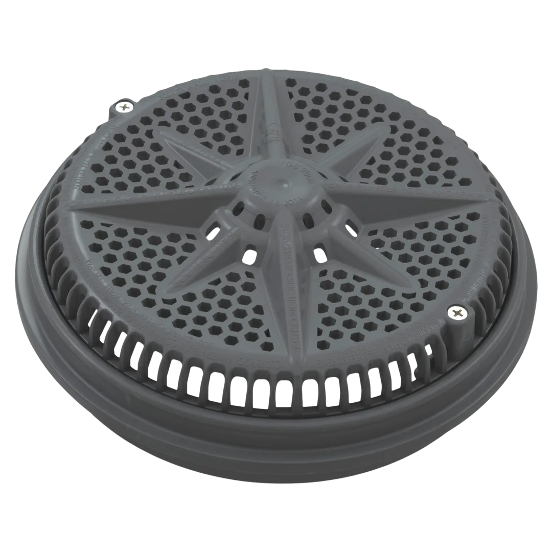Pentair 8 Inch StarGuard Drain Cover, Dark Gray