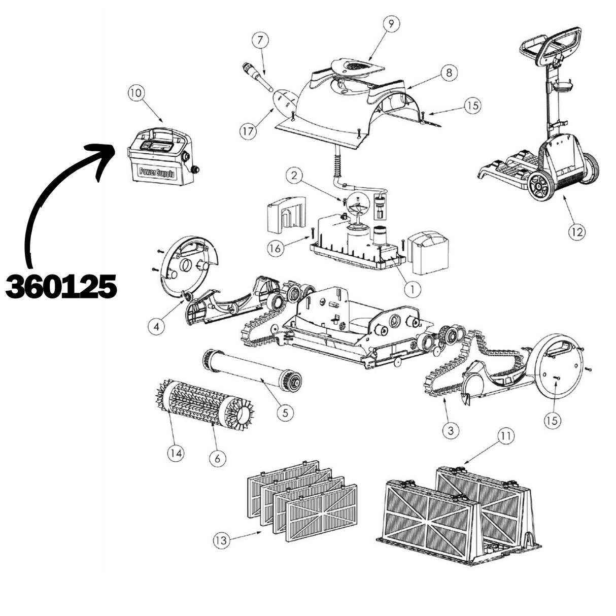 Pentair 360125 Kreepy Krauly® Prowler® 820 Power Supply