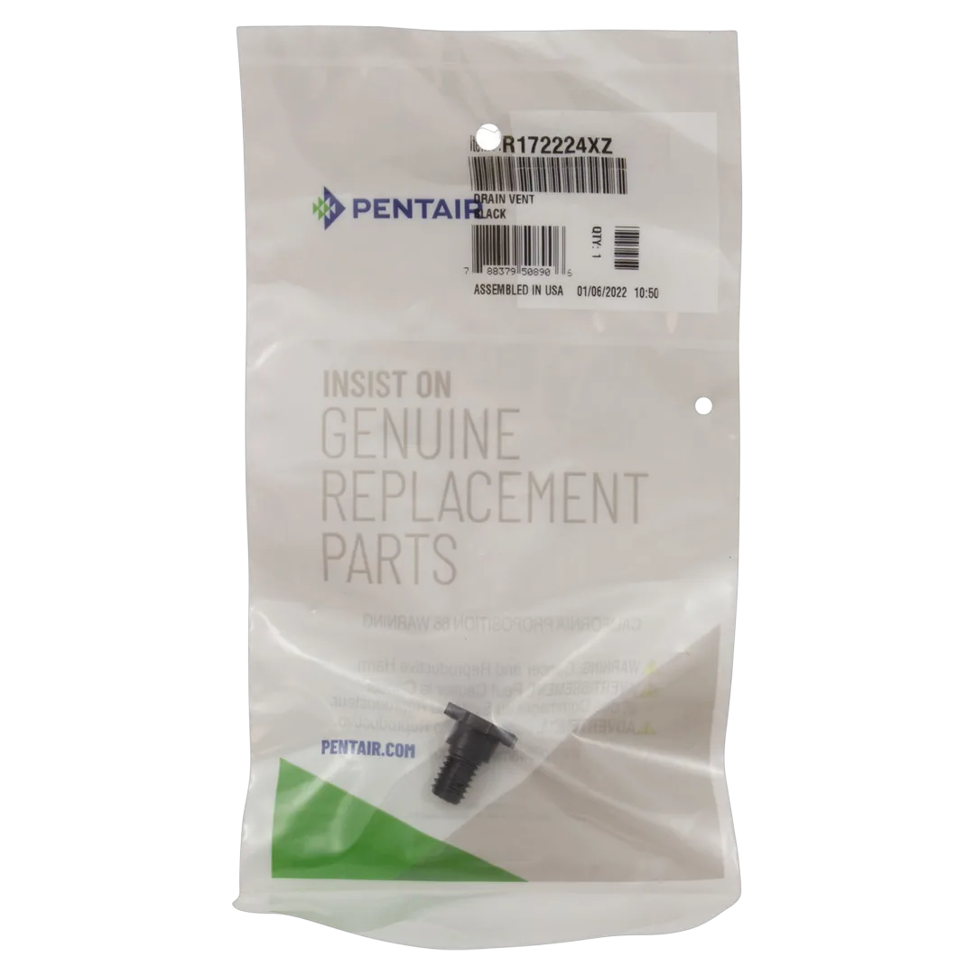 Pentair R172224XZ Black Drain Vent Valve