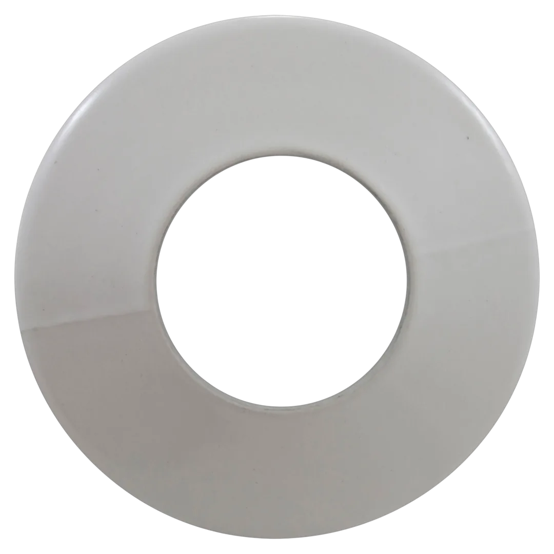 Perma-Cast PE-0019-WT Extra Tall Escutcheon Plate - White Aluminum - Front