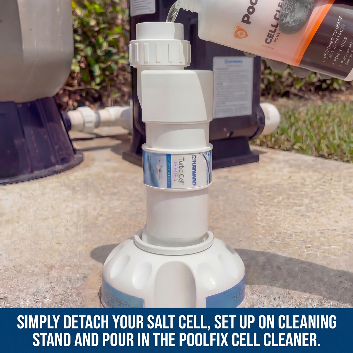 PoolFix Salt Cell Cleaner – Removes Scale & Buildup for Saltwater Pools (1 Qt)