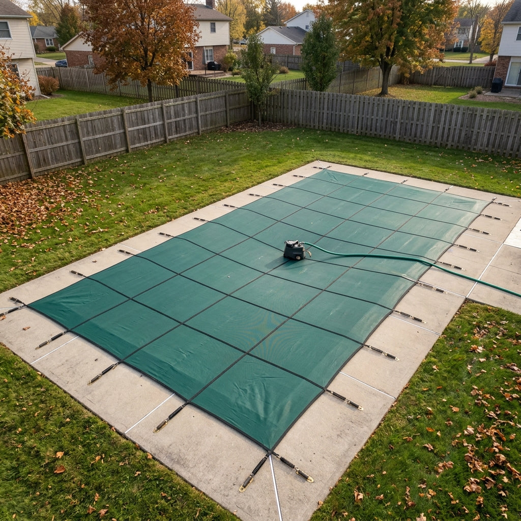 GLI Secur-A-Pool 18' x 36' Rectangular Solid Safety Cover