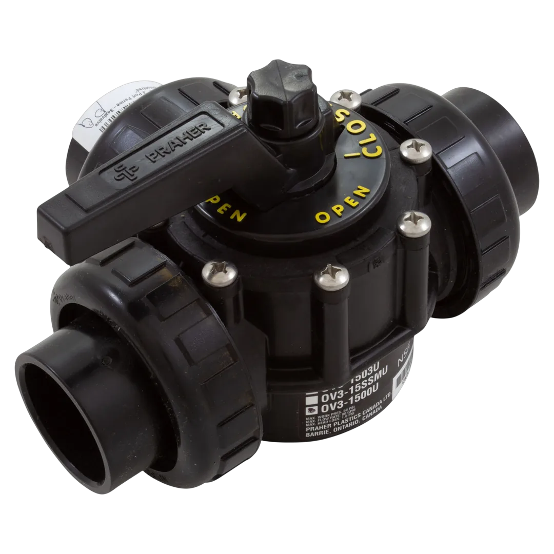Praher OV3-1500U 3 Port Unionized Valve - Reverse