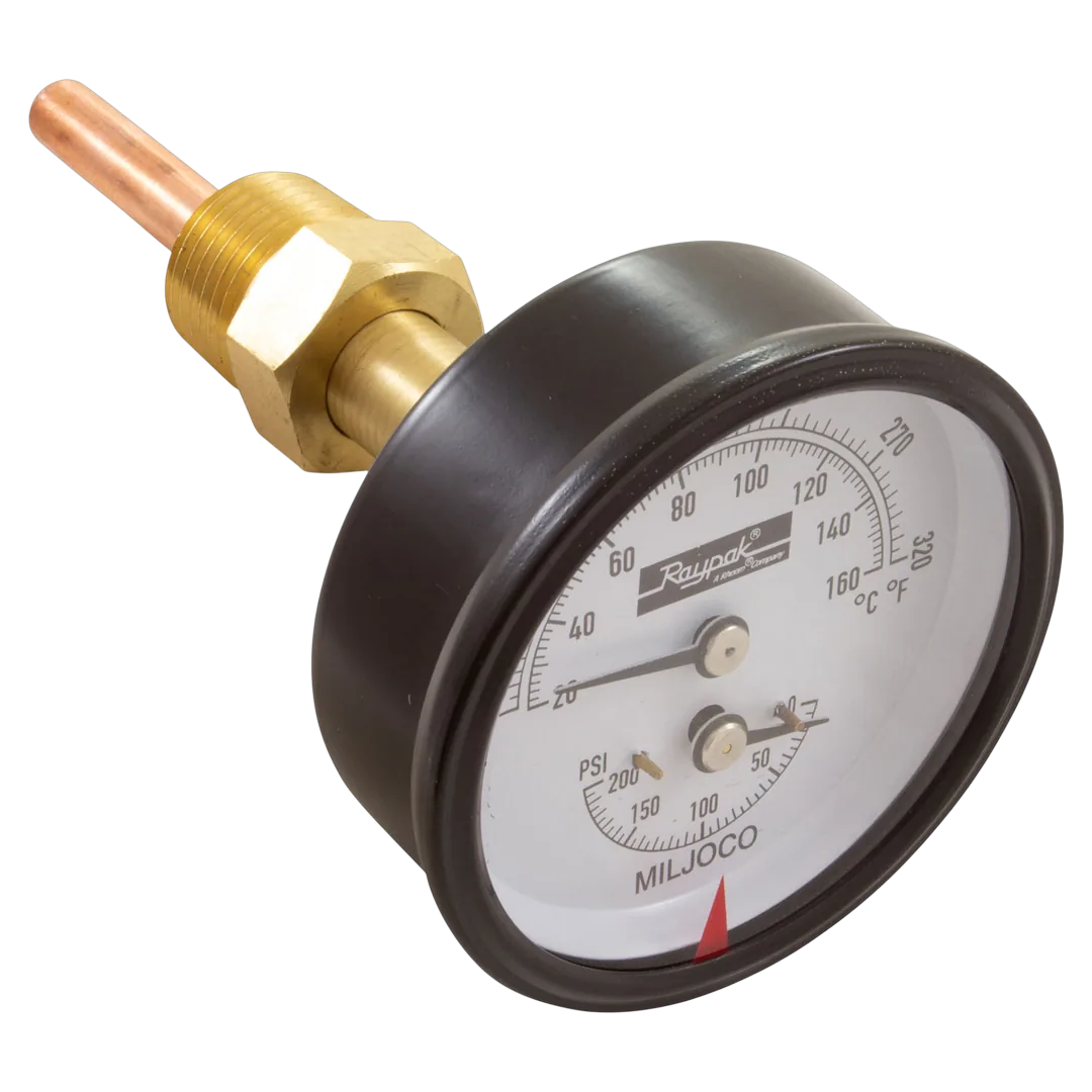 Raypak 007399F Temp and Pressure Gauge