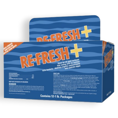 Refresh 12x1 lb Packets 68% Cal Hypo Pool Shock | 12lb Total