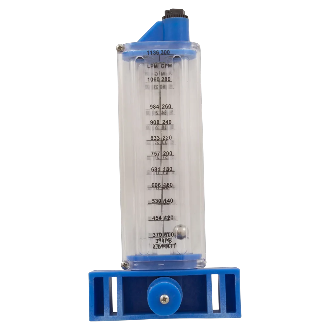 Rola-Chem 570371V Flow Meter Vertical Mount - Front