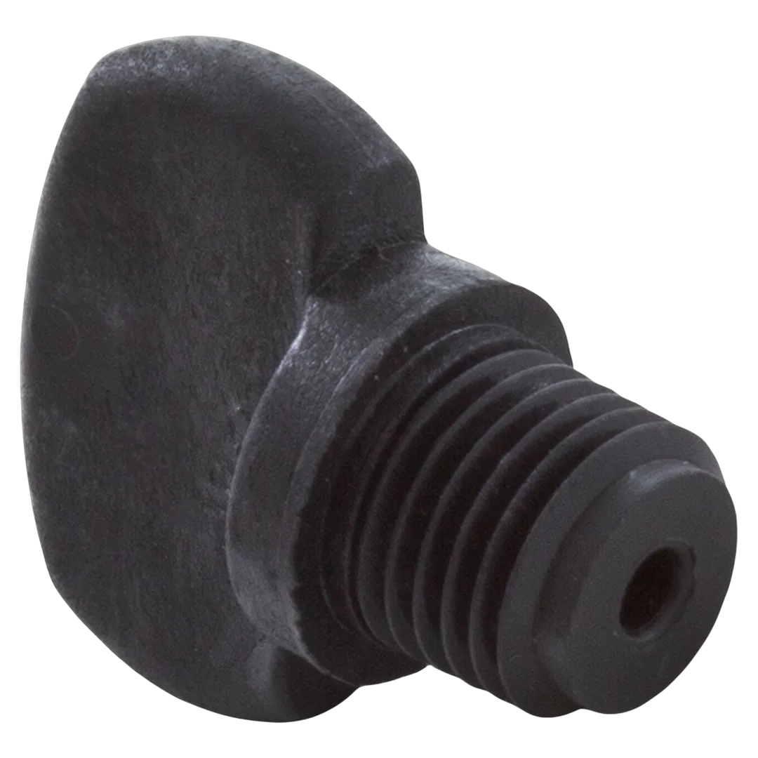 Black Pool Pump Drain Plug — 1/4-inch NPT - Reverse