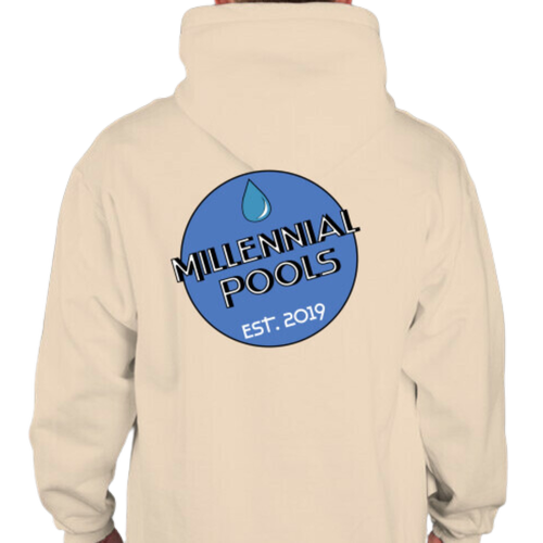 Millennial Pools Tan Retro Style Hoodie