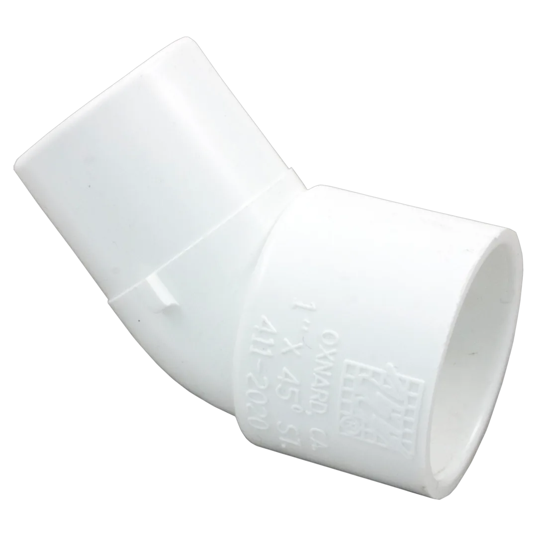 Waterway Plastics 45° Street Elbow 1" S x 1" Spg
