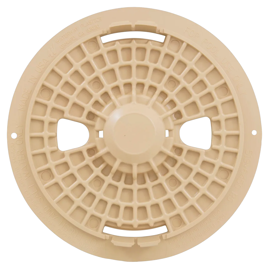 Waterway Renegade Round Skimmer Lid - Beige - Back