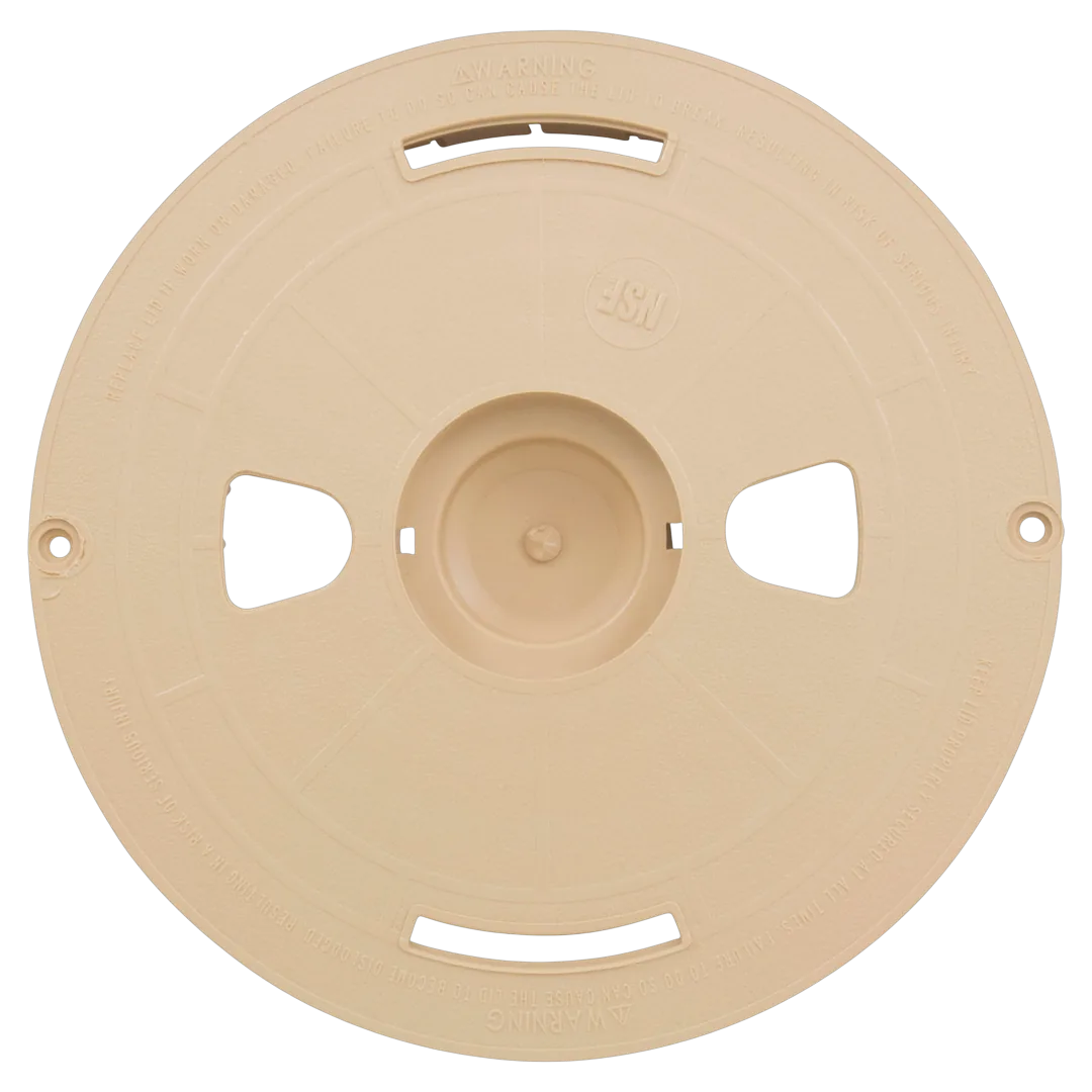 Waterway Renegade Round Skimmer Lid - Beige - Front
