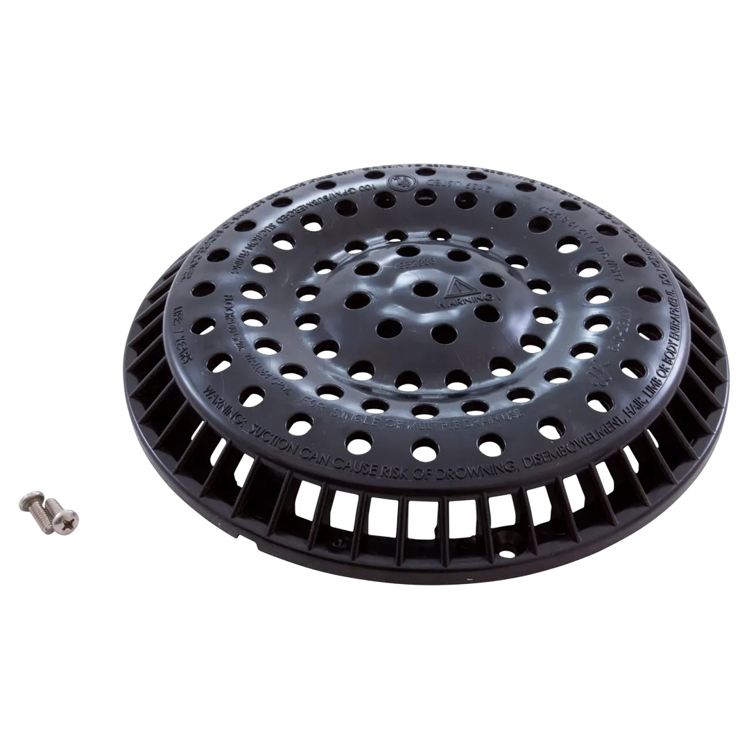 Waterway Anti Vortex Main Drain Grate, Black
