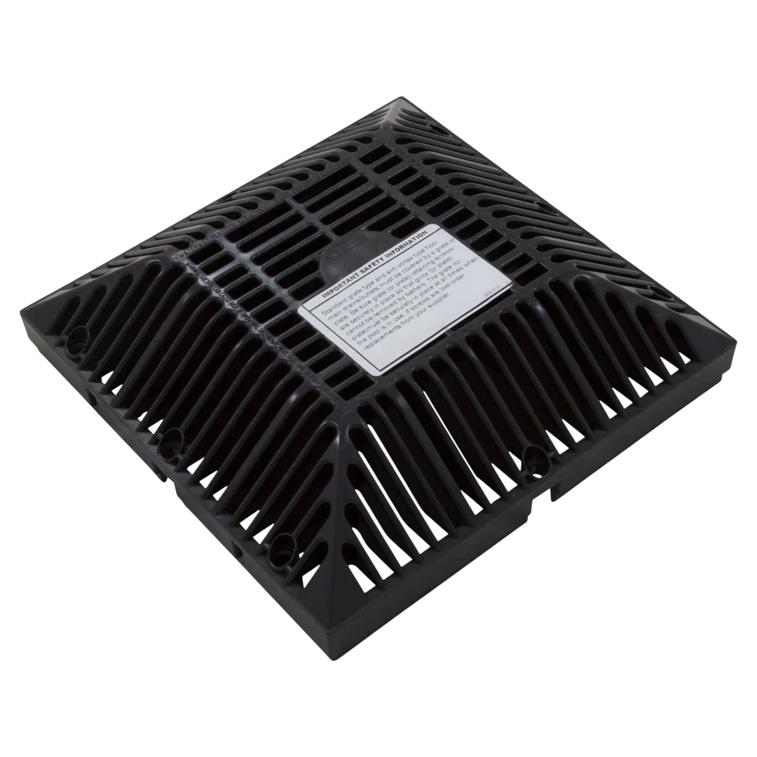 Waterway 9 x 9 square black grate cover