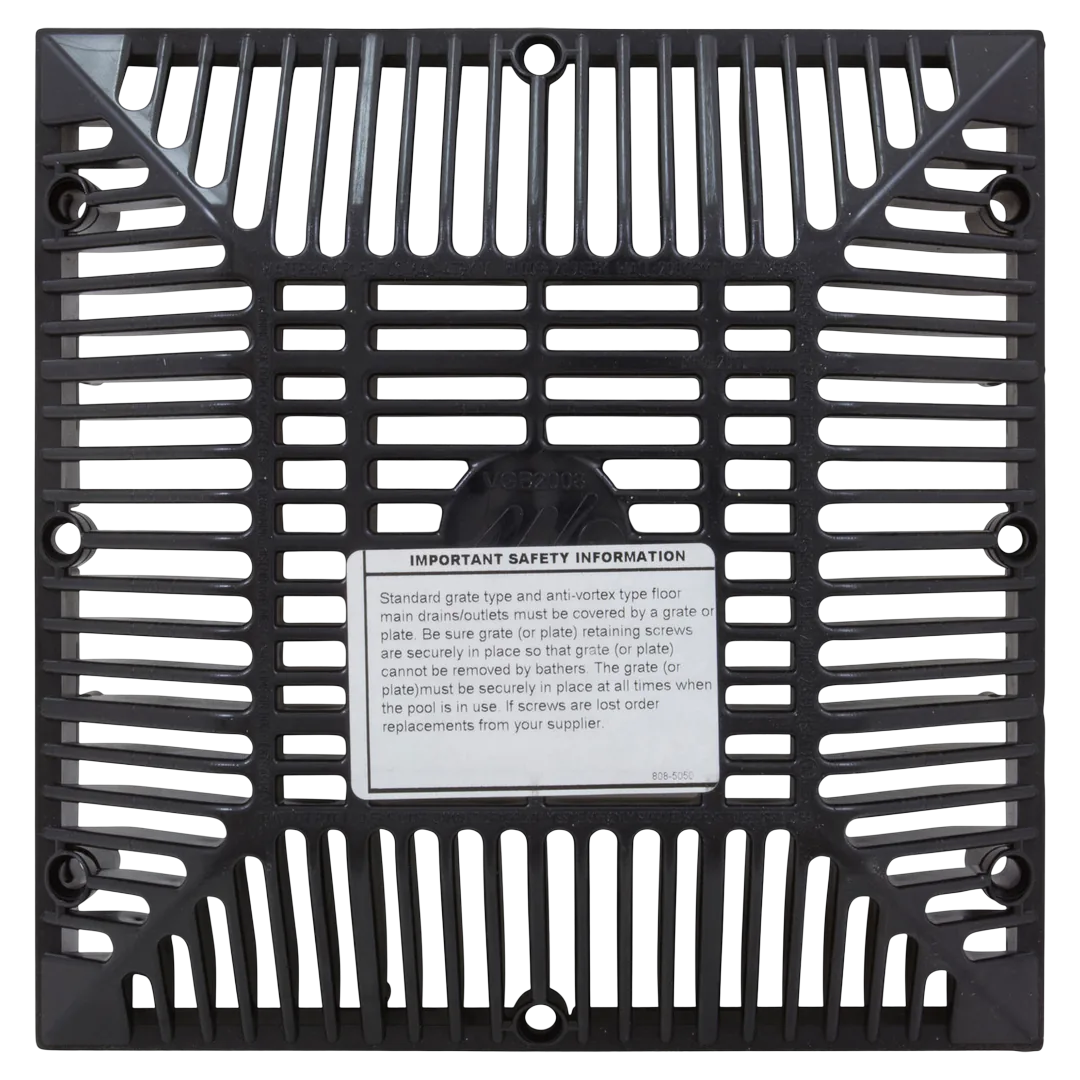Waterway 642-4791 V Grate 9 x 9 - Front