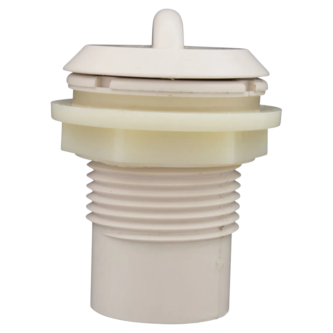 Waterway 660-3300 Straight Nut Scalloped Spa Air Control - Side
