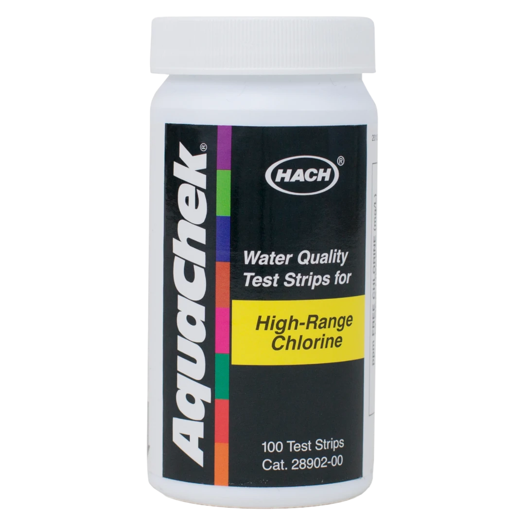 AquaChek High Range Chlorine Test Strips 100 Count bottle