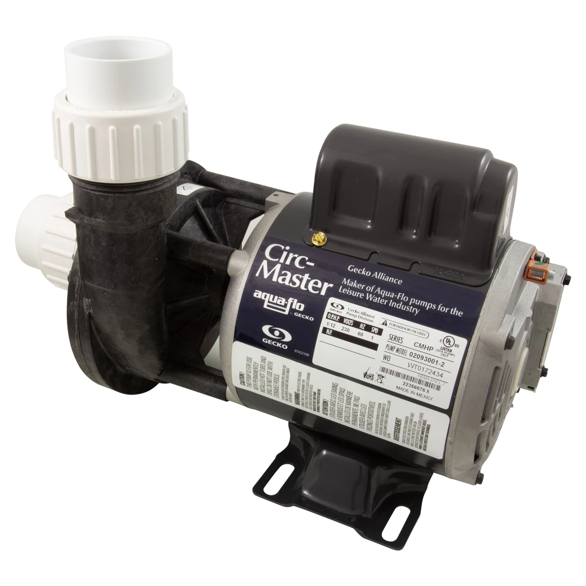 Aquaflo/Gecko Circ-Master CMHP Circulation Pump (02093001-2010CE) — reverse view