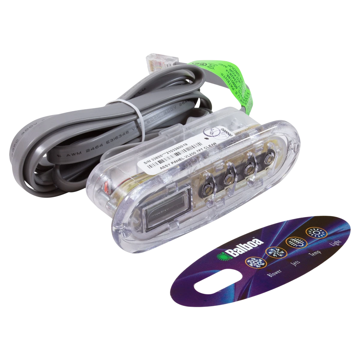 Balboa Water Group VL200 Blower/Jets/Temp/Light Topside (52144KIT)